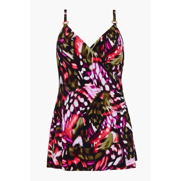 Magicsuit Women's Black Multi Flutter Willow One Piece Swimsuit Size 14 NWT - Picture 5 of 14